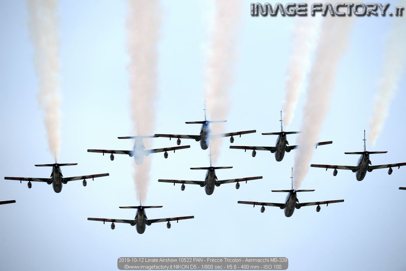 2019-10-12 Linate Airshow 10522 PAN - Frecce Tricolori - Aermacchi MB-339.jpg
